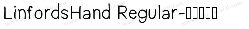 LinfordsHand Regular字体转换